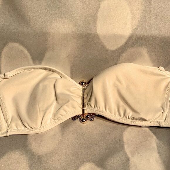 VICTORIAS SECRET WHITE DECORATIVE BANDEAU TOP - Picture 4 of 4